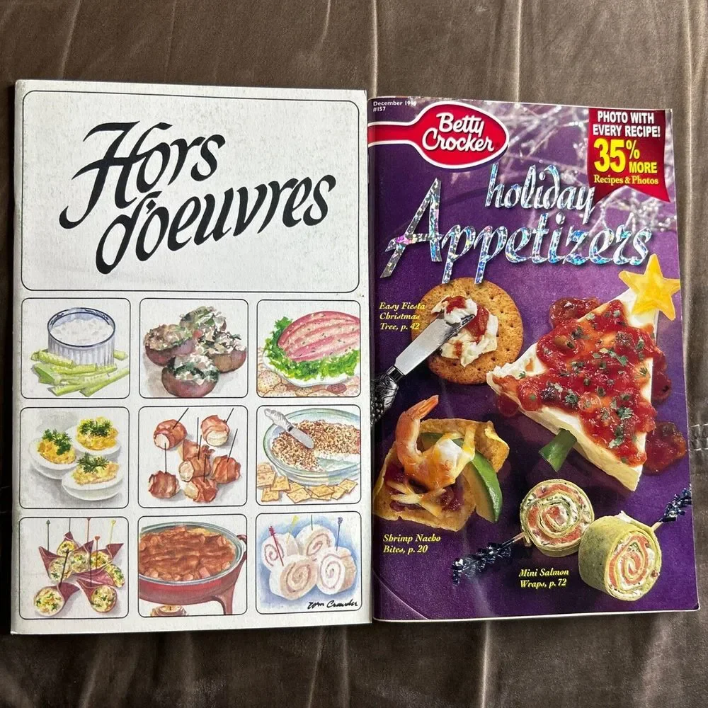 Set Of 2‎ Holiday Appetizer And hors d'oeuvres Cookbooks